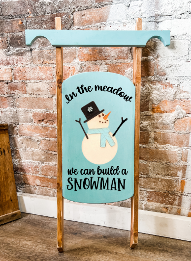 Build a Snowman (Wood Sled)